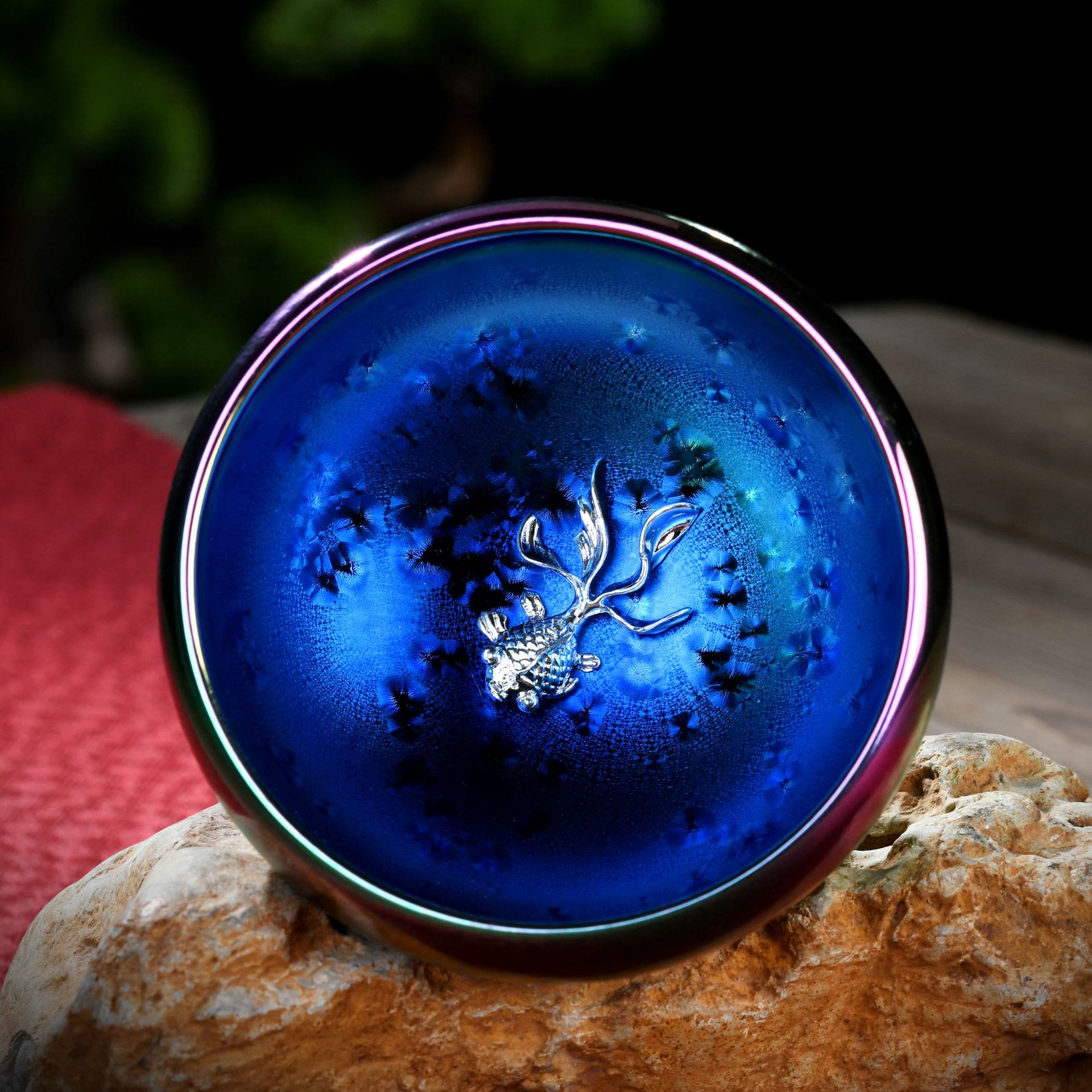 Lotus Dragon Kiln Change Ceramic Tea Cup 150ml Artisanal