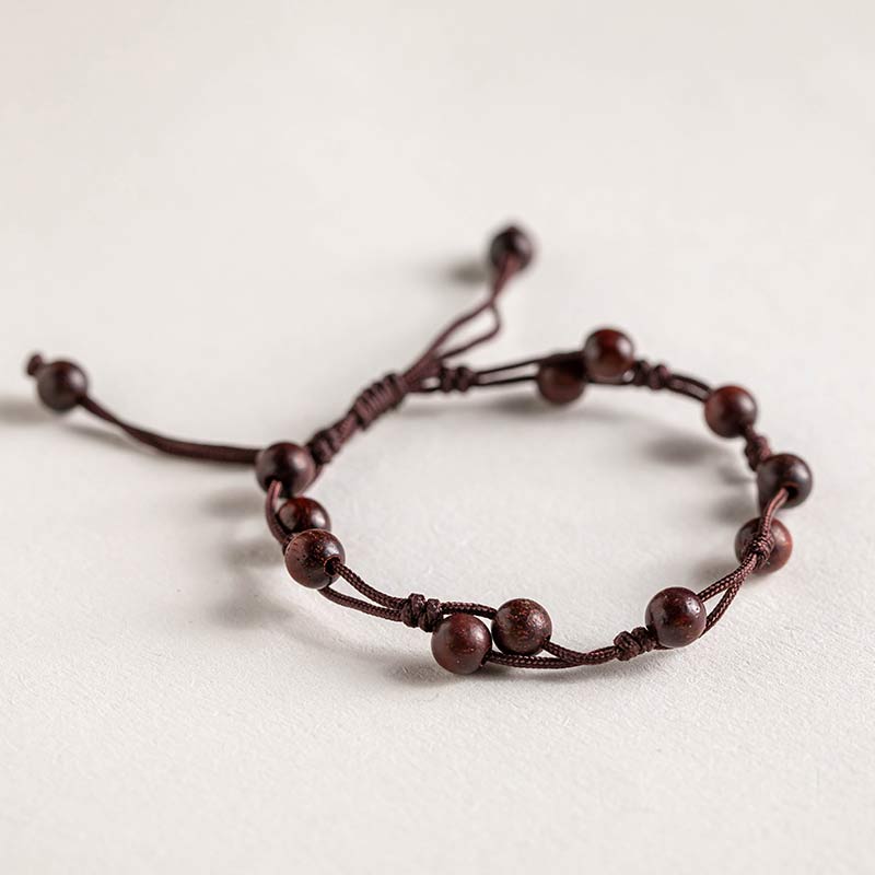 Calming Red Agate Moss Agate Cinnabar Bracelet