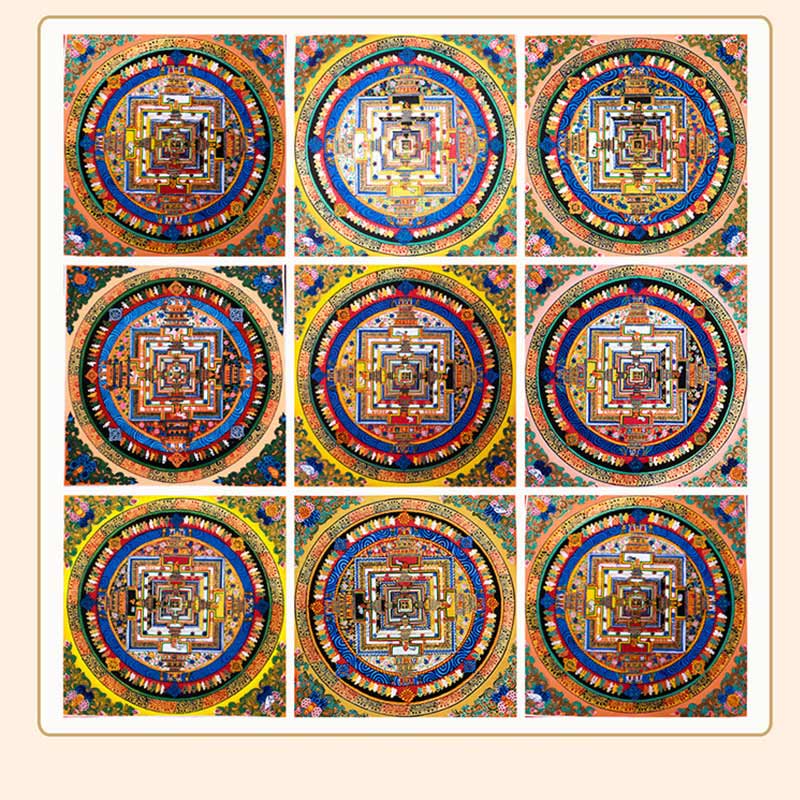 32cm Tibetan Mandala Tapestry | Handmade Spiritual Art