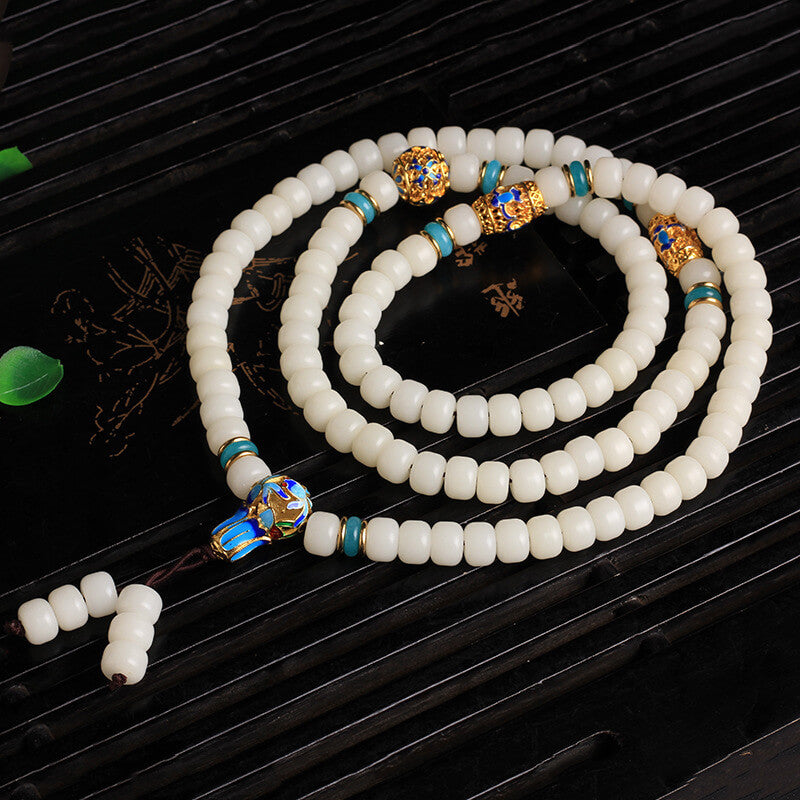 Bodhi Seed Mala Bracelet 7*9mm for Spiritual Wealth & Peace
