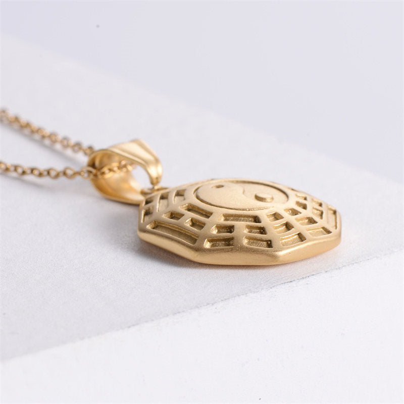 Yin Yang Titanium Steel Balance and Harmony Necklace