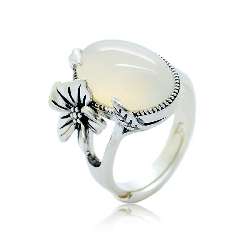 990 Sterling Silver Chalcedony Plum Positive Harmony Ring
