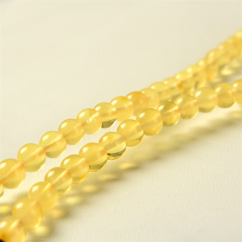 108 Beads Amber Gemstone Mala Bracelet for Anxiety Relief