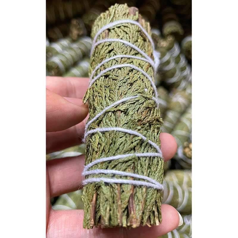 Cedar Smudge Stick for Home Cleansing and Meditation Rituals