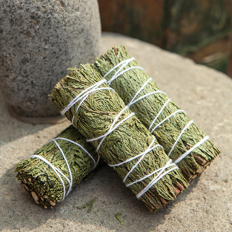 Cedar Smudge Stick for Home Cleansing and Meditation Rituals