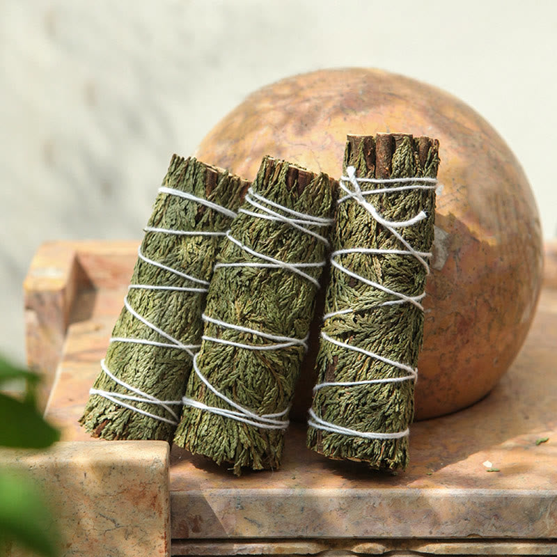 Cedar Smudge Stick for Home Cleansing and Meditation Rituals