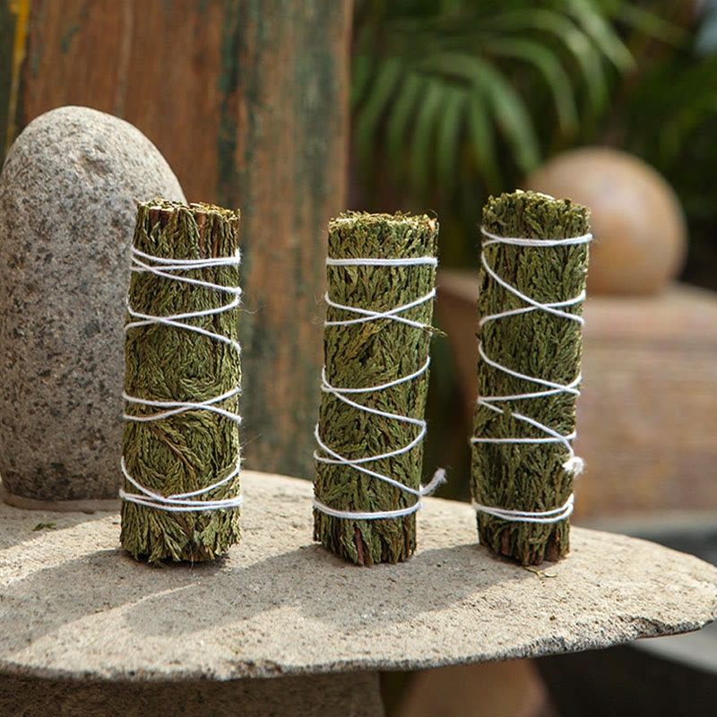 Cedar Smudge Stick for Home Cleansing and Meditation Rituals