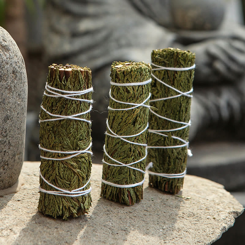 Cedar Smudge Stick for Home Cleansing and Meditation Rituals