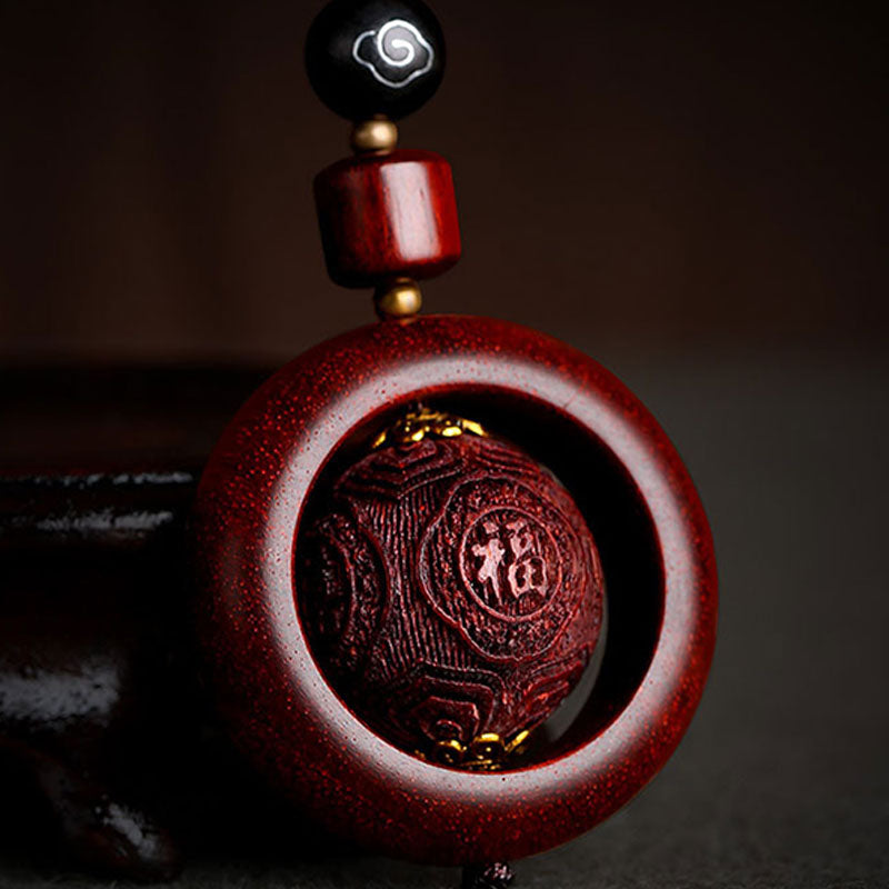 Small Leaf Red Sandalwood Ebony Zen Protection Decoration