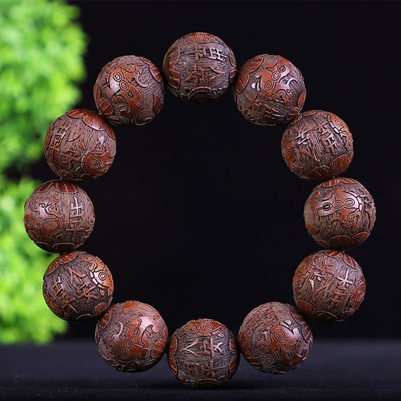 Rosewood Chinese Zodiac Bracelet | 12 Zodiac Beads Warmth