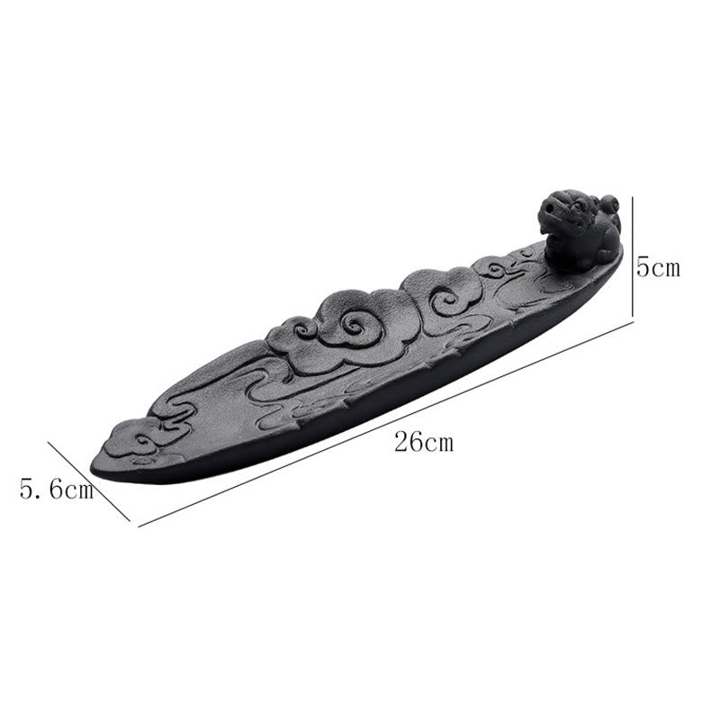 Ceramic Auspicious Clouds Pixiu Incense Burner for Meditation