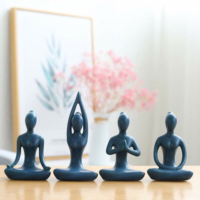 Ceramic Buddha Statue | Abstract Yoga Meditation Sculpture