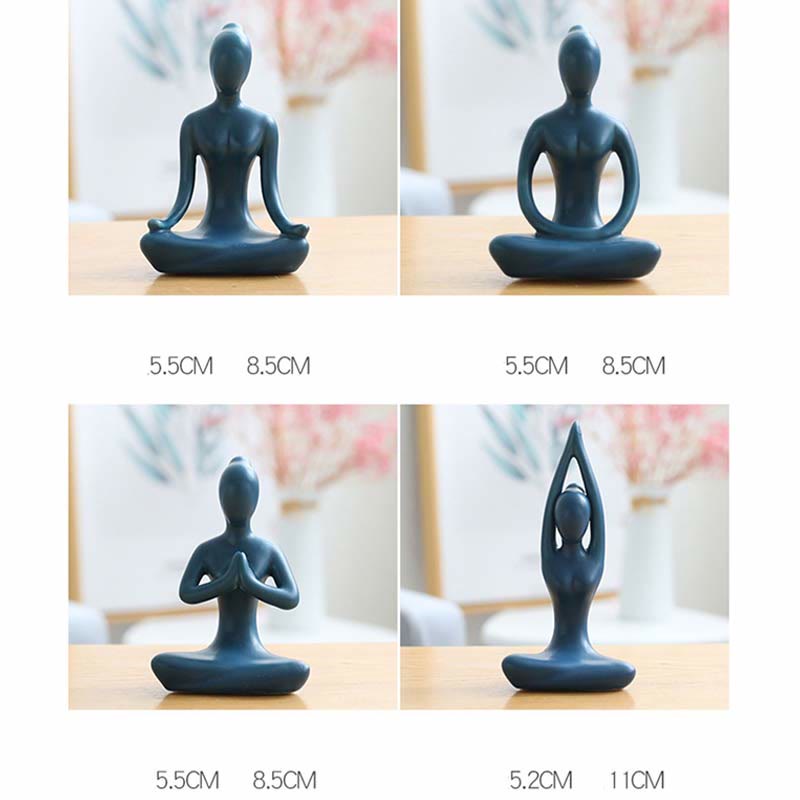 Ceramic Buddha Statue | Abstract Yoga Meditation Sculpture