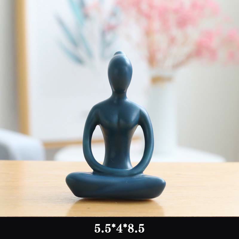 Ceramic Buddha Statue | Abstract Yoga Meditation Sculpture