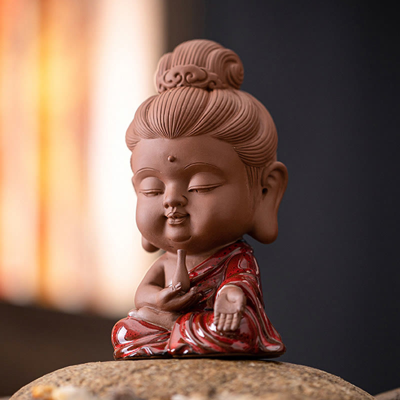 Ceramic Buddha Statue Set | Mini Gautama & Bodhisattvas