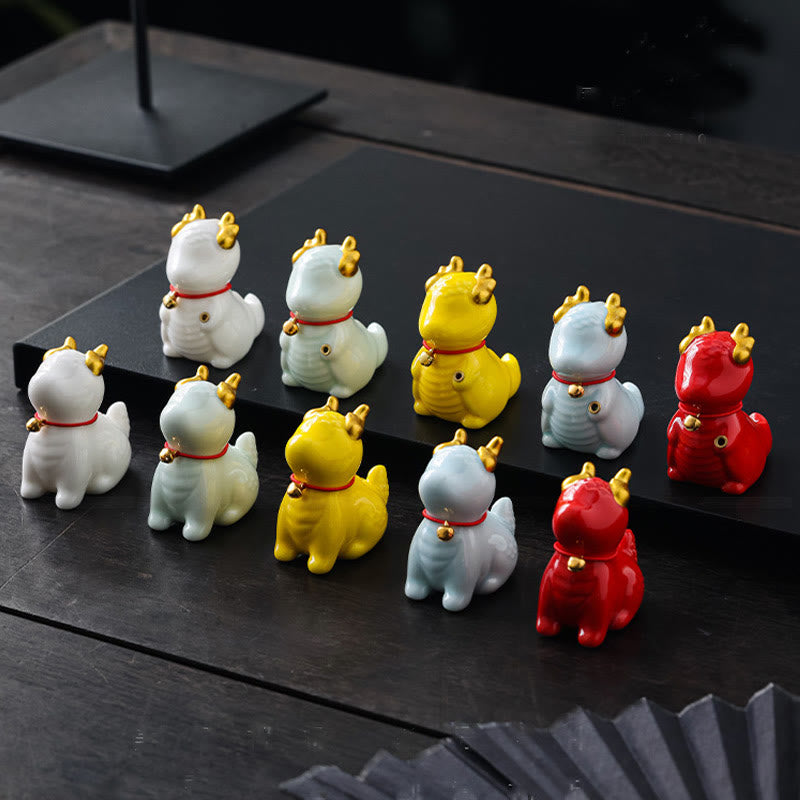 Ceramic Dragon Bell Incense Burner for Meditation & Balance