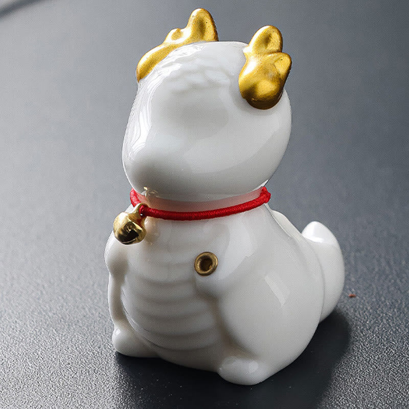 Ceramic Dragon Bell Incense Burner for Meditation & Balance