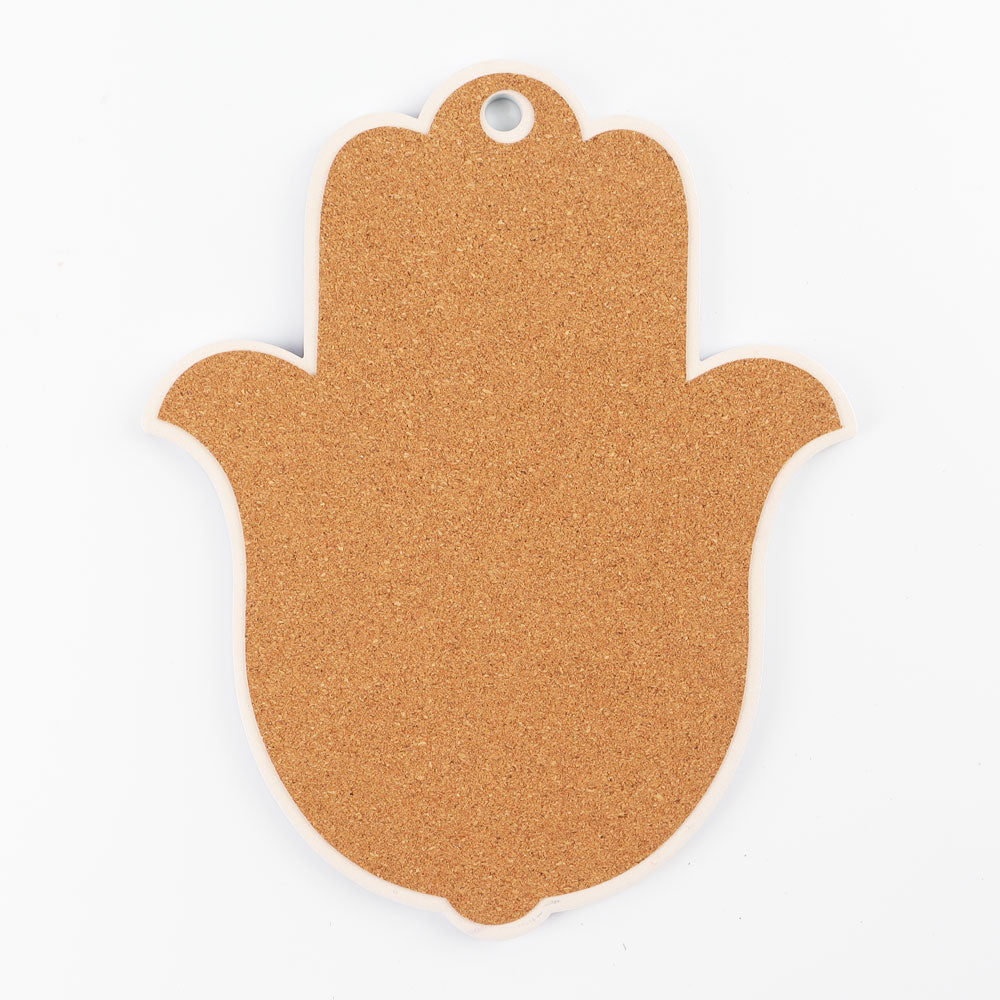 Ceramic Hand Shape Spiritual Coaster 7x9 inch Meditation Accent