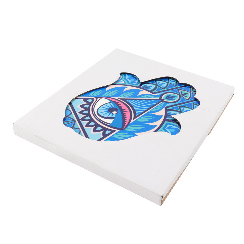 Ceramic Hand Shape Spiritual Coaster 7x9 inch Meditation Accent
