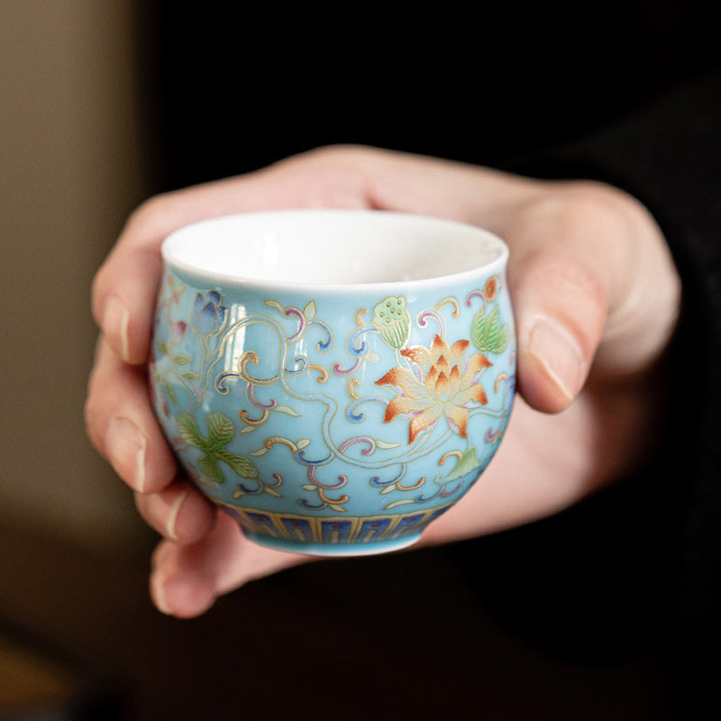 Ceramic Lotus Flower Pod Tea Cup 80ml for Meditation