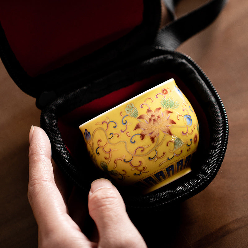 Ceramic Lotus Flower Pod Tea Cup 80ml for Meditation