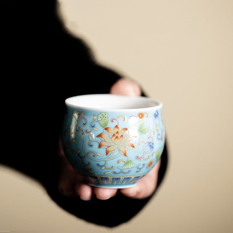 Ceramic Lotus Flower Pod Tea Cup 80ml for Meditation