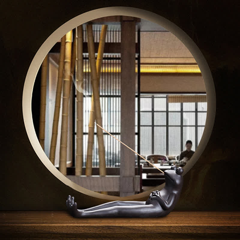 Ceramic Meditation Frog Incense Burner for Spiritual Peace