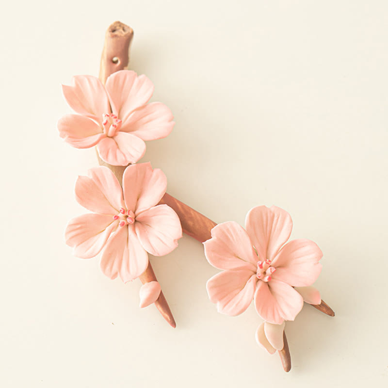 Ceramic Plum Blossom Incense Burner 7.6cm for Meditation