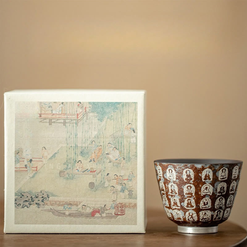 Ceramic Zen Tea Cup 100ml with Gift Box - Meditation Decor