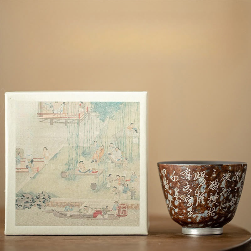 Ceramic Zen Tea Cup 100ml with Gift Box - Meditation Decor