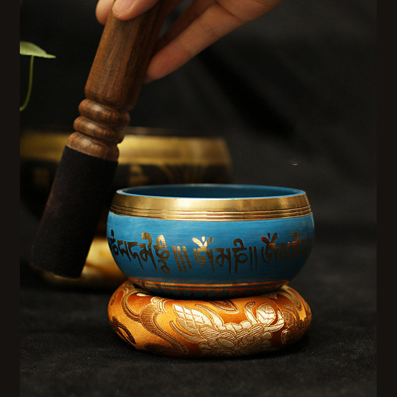 Copper Tibetan Singing Bowl for Meditation and Healing 5.12IN