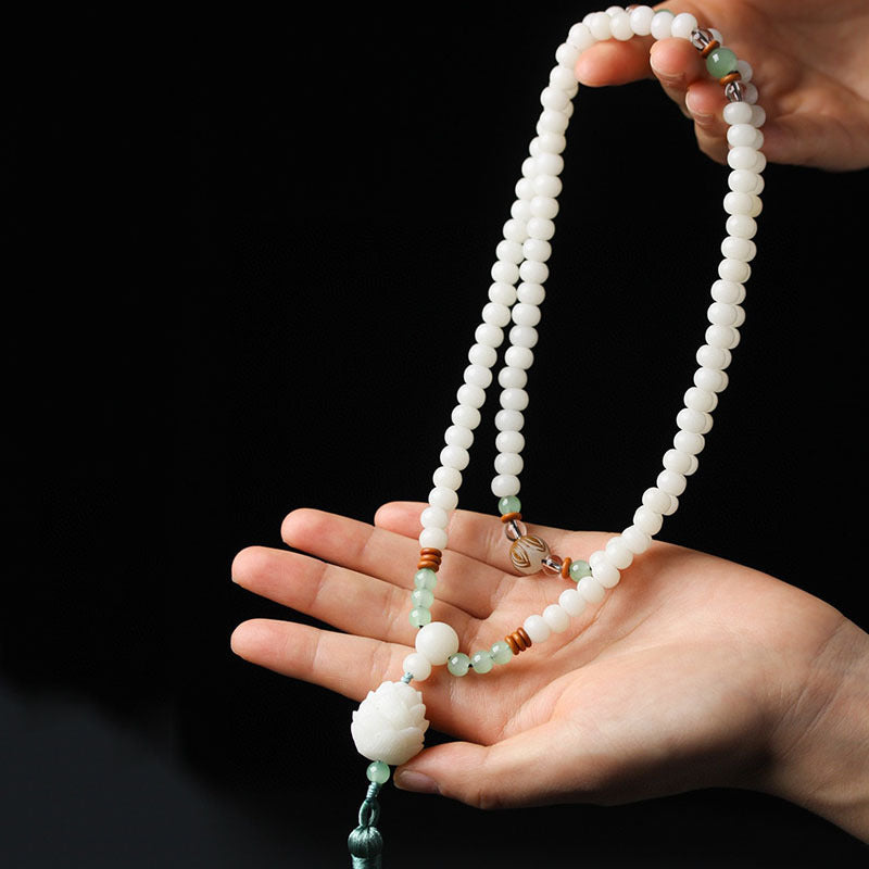 7*9mm Bodhi Seed Mala Bracelet | Protection & Wisdom