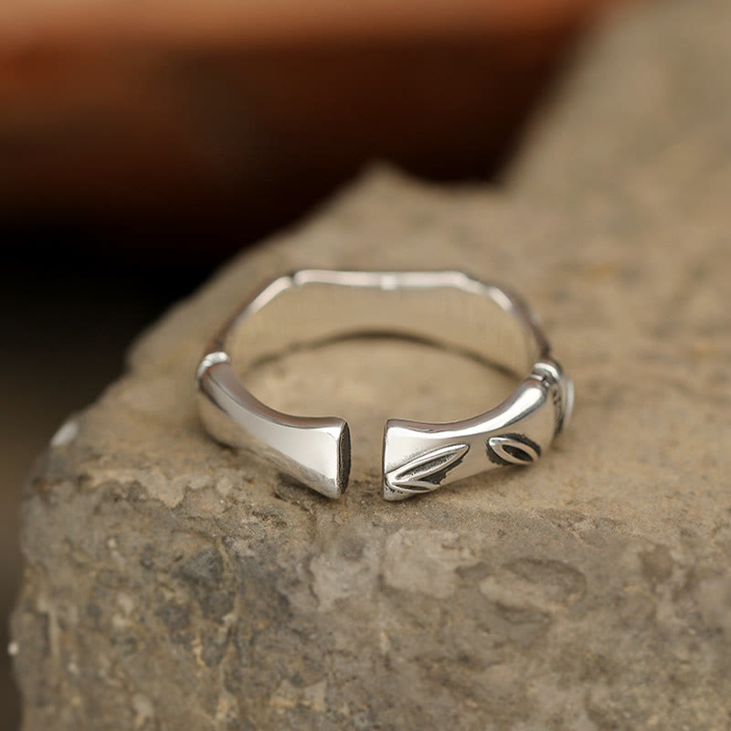 Copper Bamboo Design Spiritual Ring for Luck and Wealth