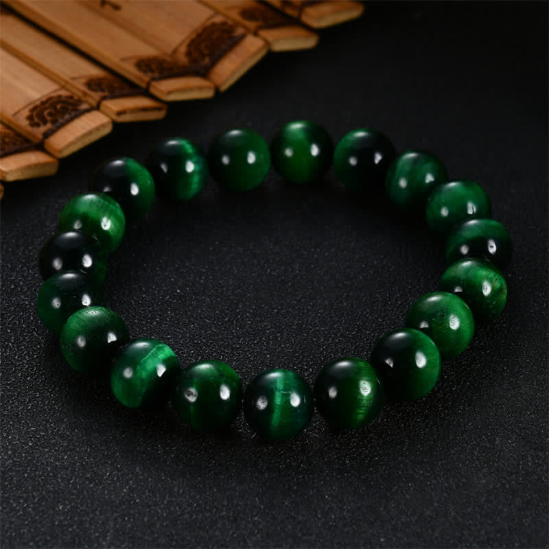 8mm Green Tiger Eye Strength Bracelet for Self-Love