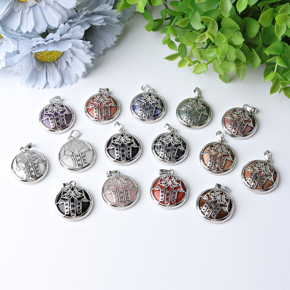 Chakra Hand Wrapped Spiritual Crystal Pendant 1.2 inch