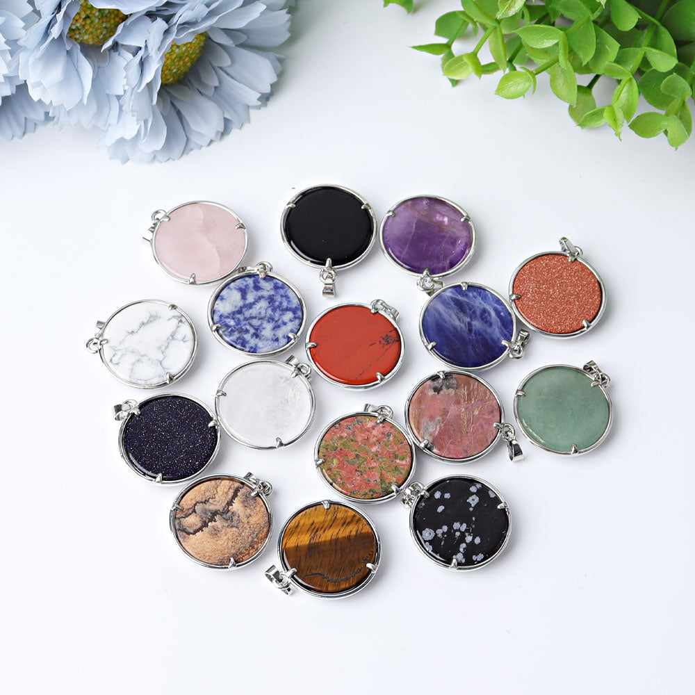 Chakra Hand Wrapped Spiritual Crystal Pendant 1.2 inch