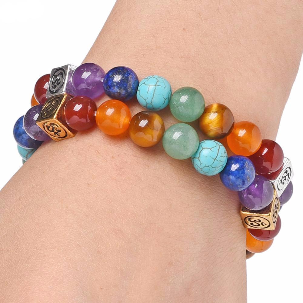 Chakra Healing Bracelet with Om Symbol