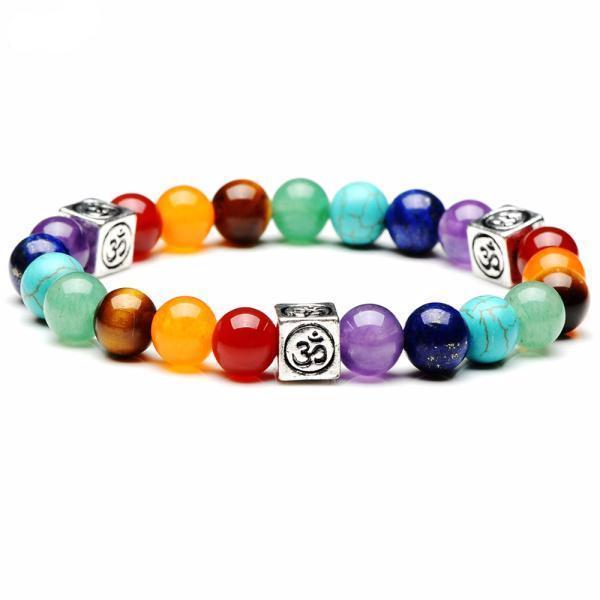 Chakra Healing Bracelet with Om Symbol
