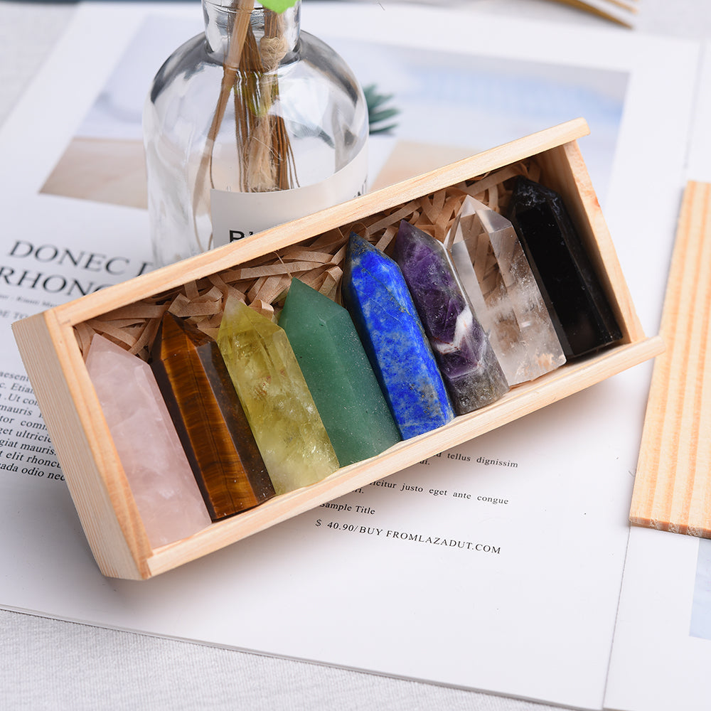 Chakra Healing Energy Crystal Tower Kit