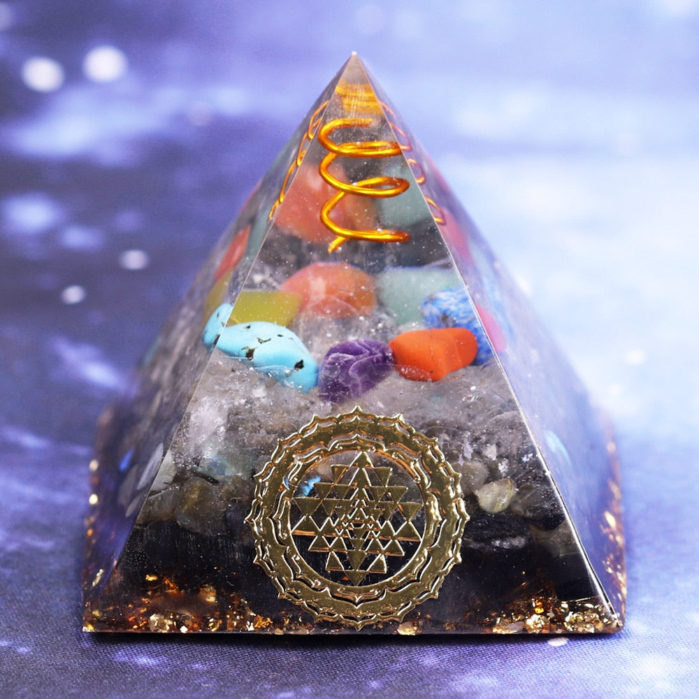 Chakra Protection Orgone Pyramid