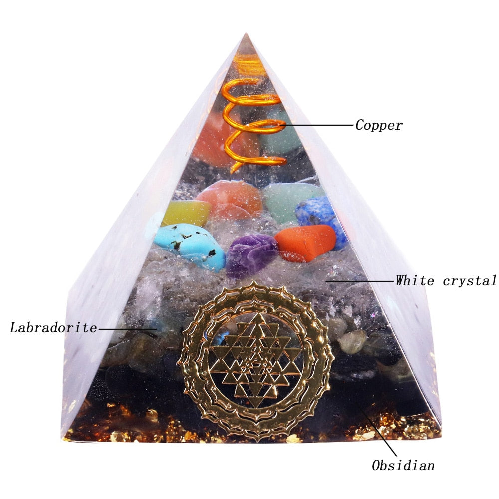 Chakra Protection Orgone Pyramid