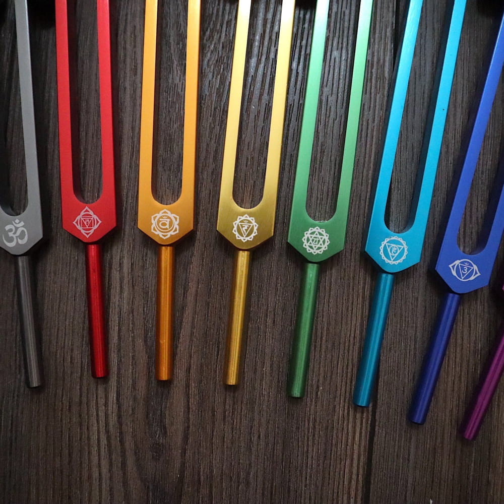 Chakra Tuning Fork with Bag & Striker - Sound Vibration Tool - On sale