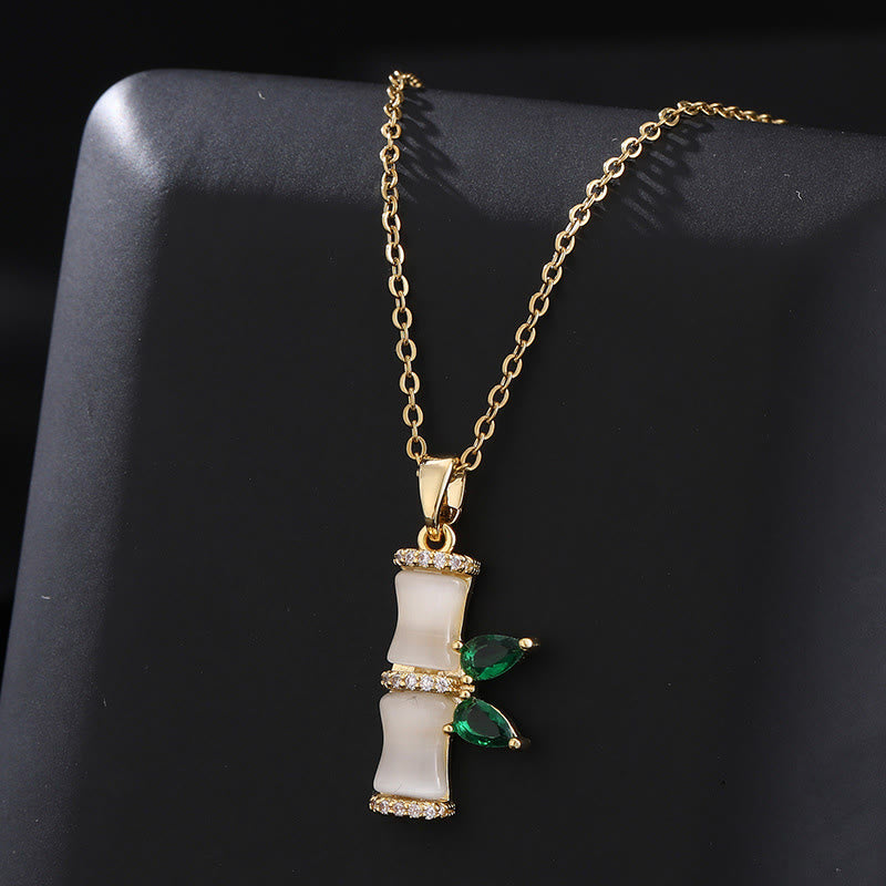 Chalcedony Harmony Necklace 18K Gold Plated Spiritual Pendant