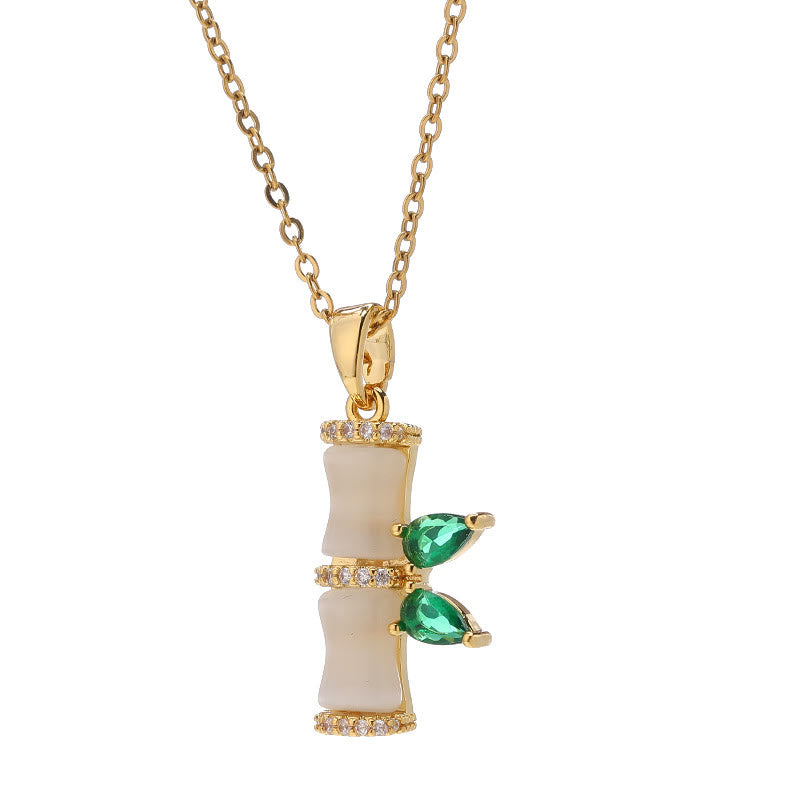Chalcedony Harmony Necklace 18K Gold Plated Spiritual Pendant