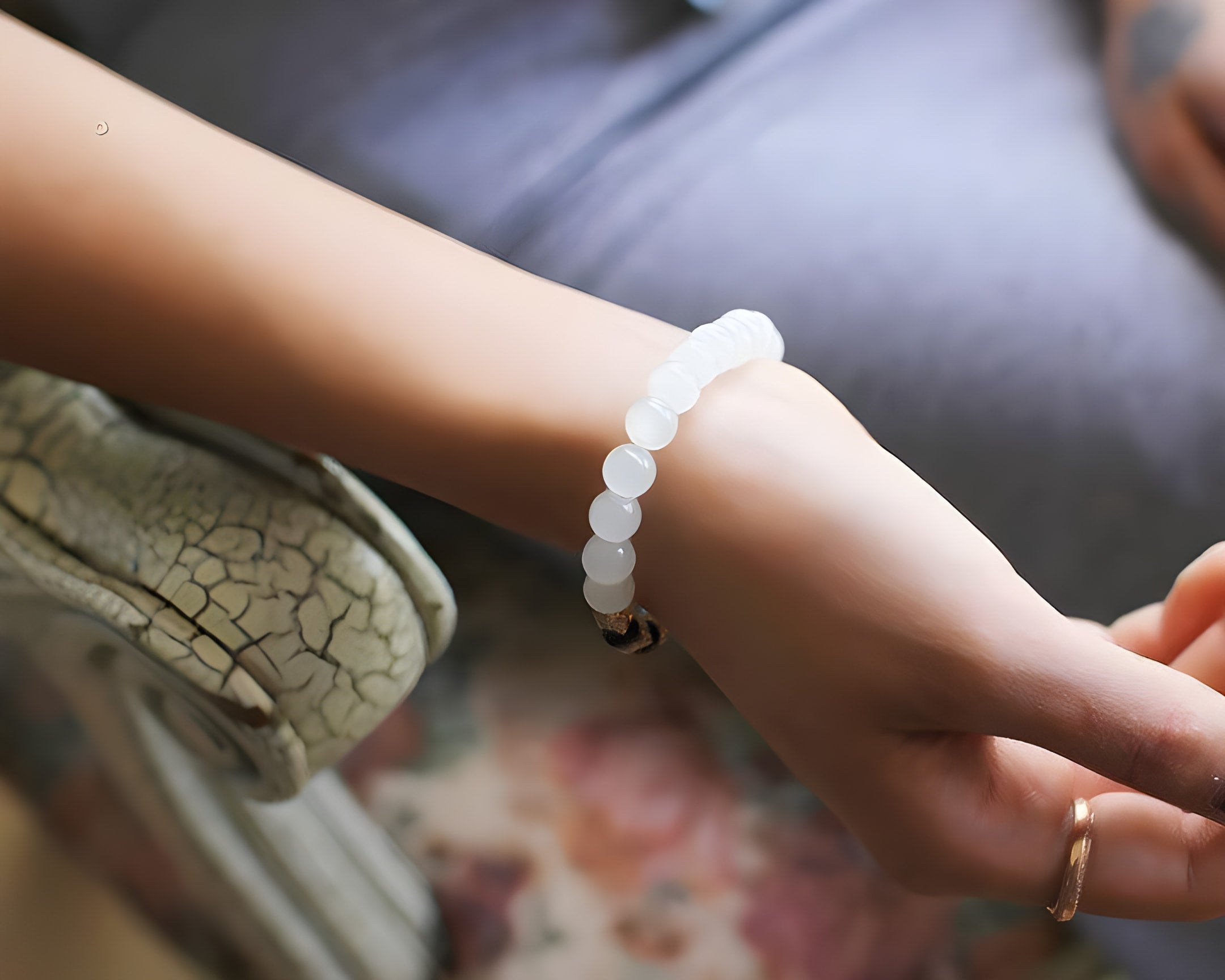 Chalcedony Stone Bracelet for Calm and Confidence