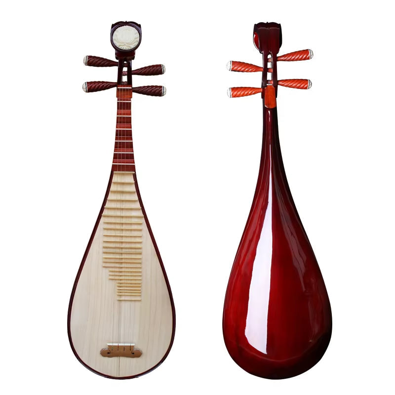 Professional Pipa Aldult Lute Chinese Ethnic Music Instrument Traditional Oriental Stringed Musical Instruments with Accessories