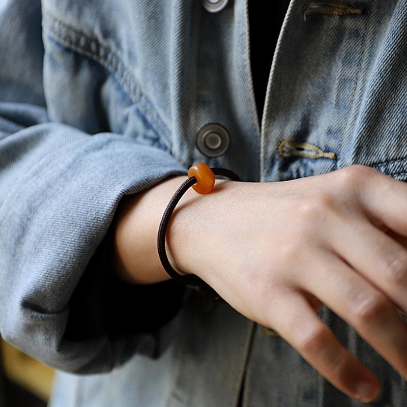 Chinese Zodiac Amber Calming Anxiety Bracelet 18cm