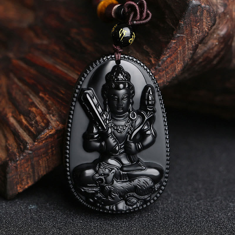 Chinese Zodiac Black Obsidian Purification Necklace