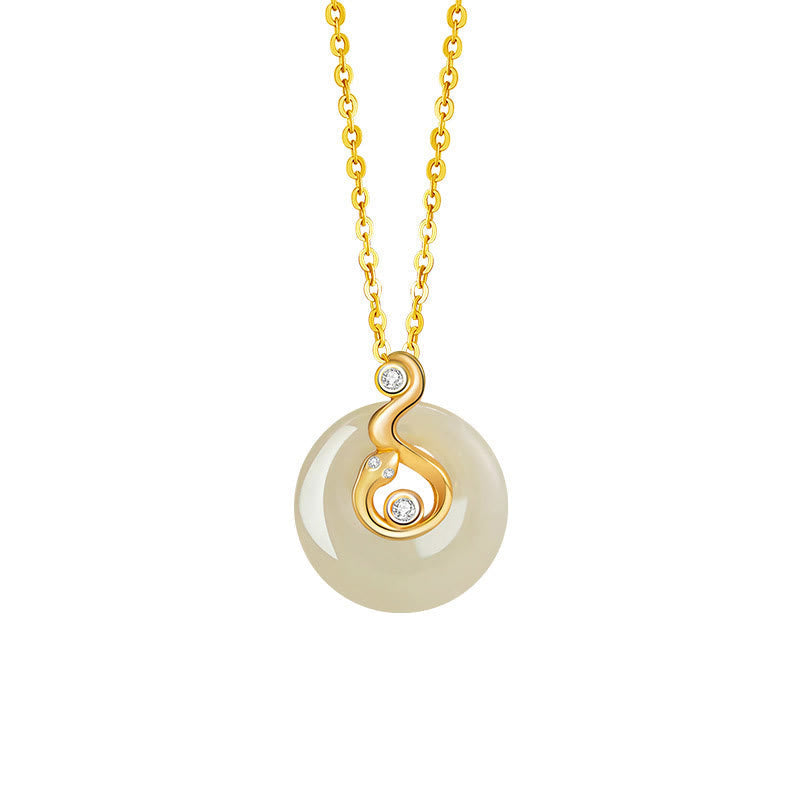 Chinese Zodiac Hetian Jade Abundance Necklace Pendant
