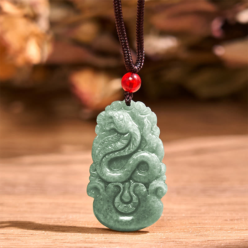 Chinese Zodiac Jewelry Snake Protection Bundle Jade & Crystal Set